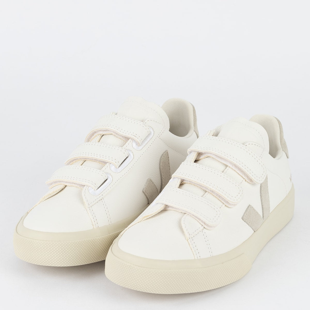 Veja Recife Logo Chromefree Leather Extra White Platine