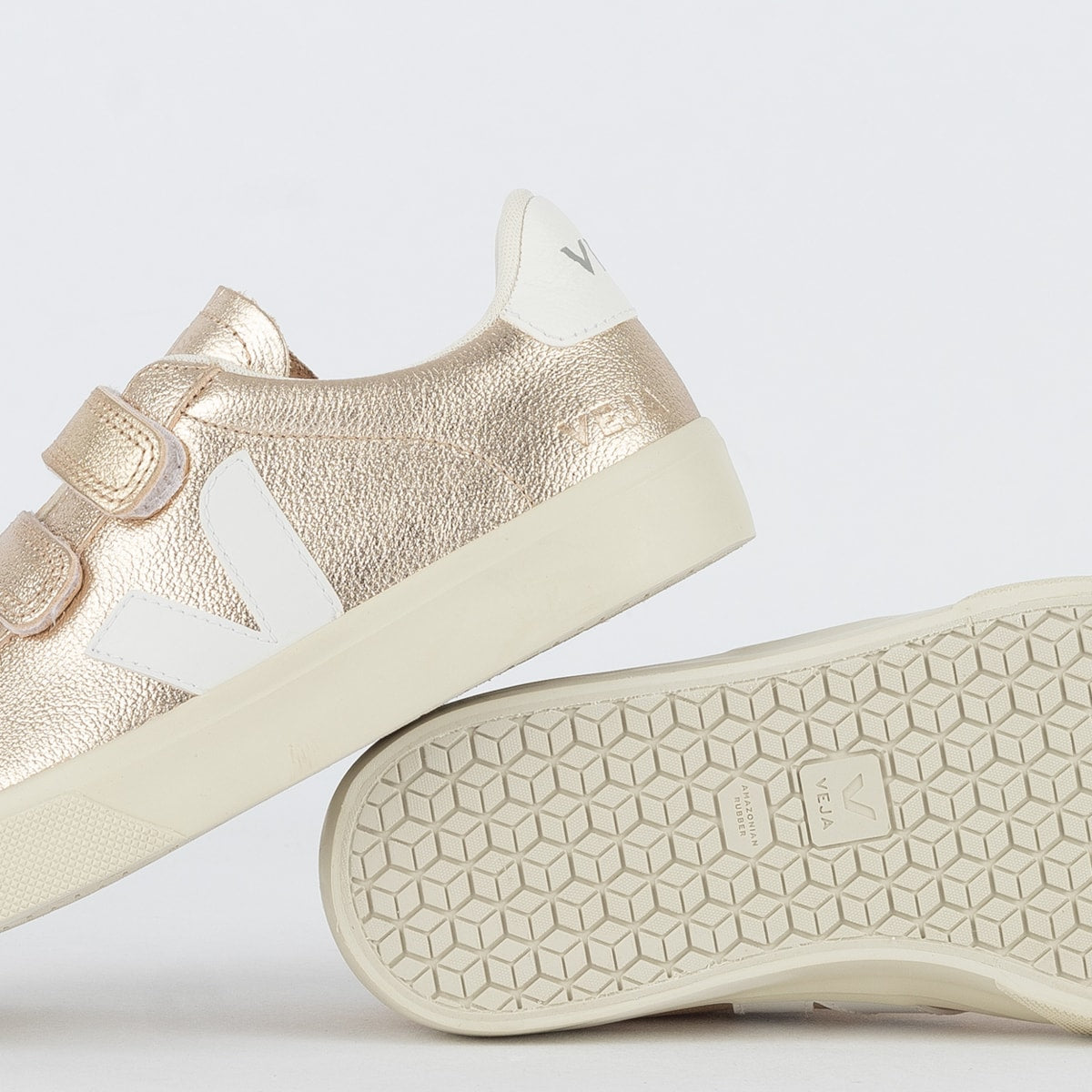 Veja Recife Logo Chromefree Leather Extra White Steel