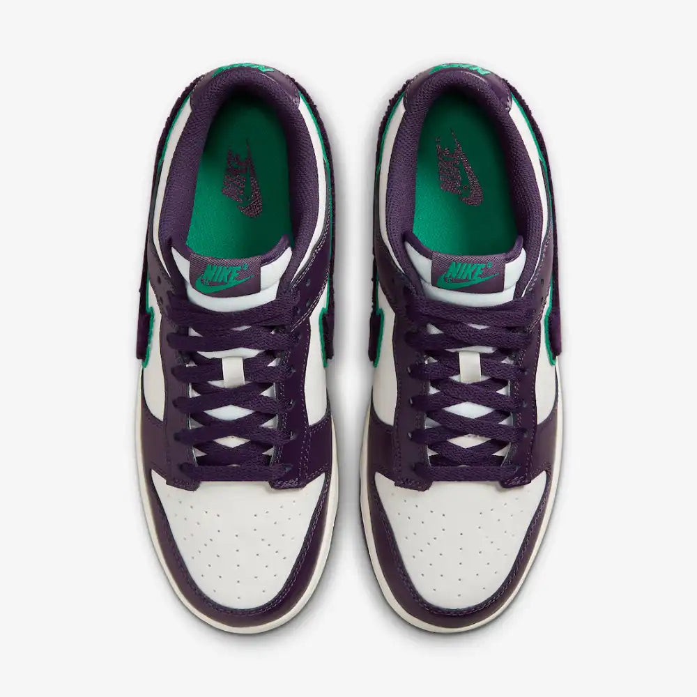 Nike Dunk Low Swoosh Chenille Off White Purple Deep
