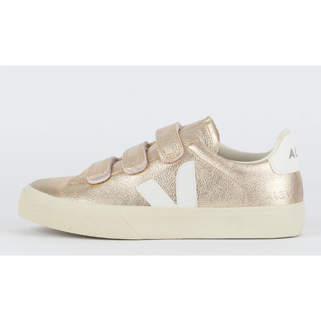 Veja Recife Logo Chromefree Leather Extra White Steel