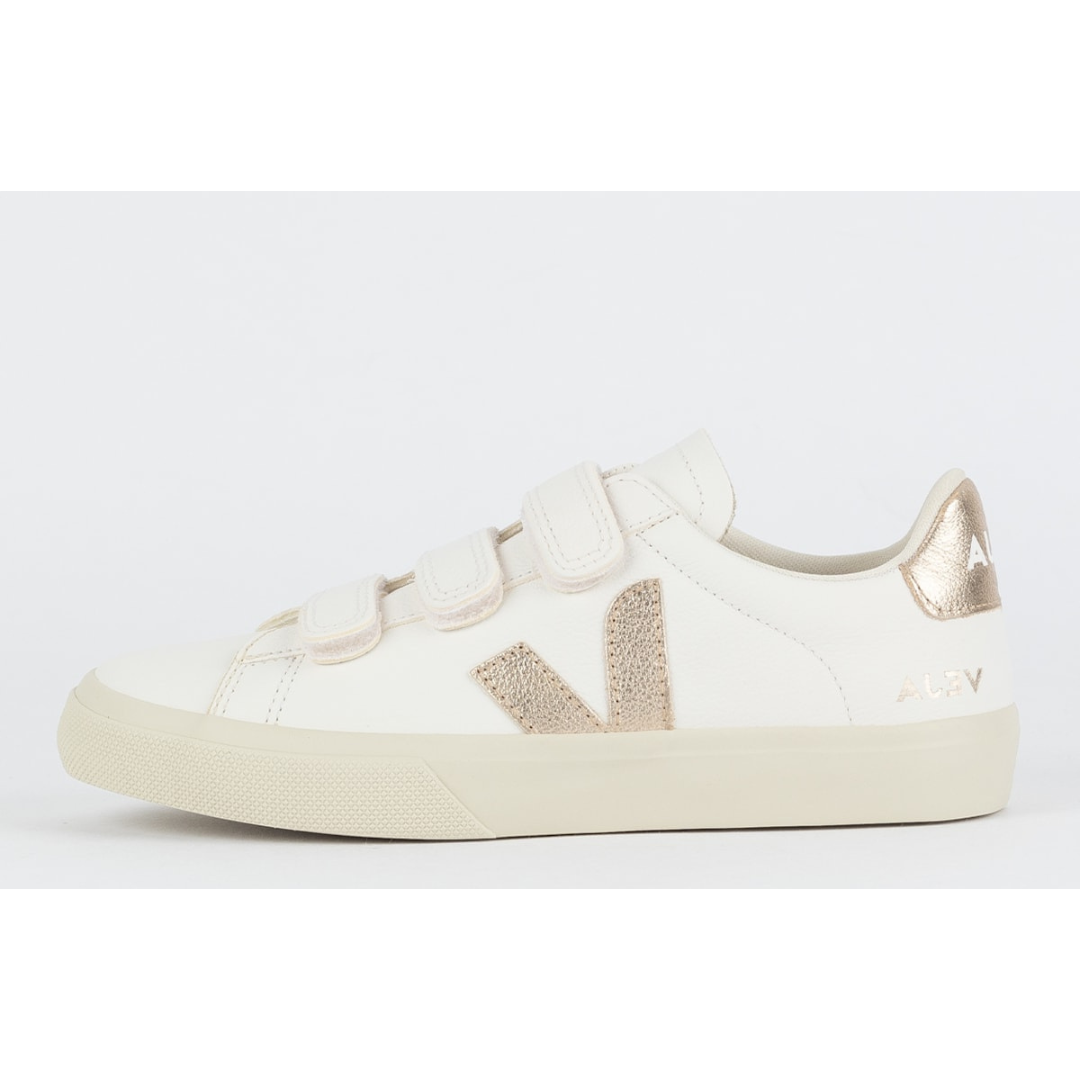 Veja Recife Logo Chromefree Leather Extra White Black