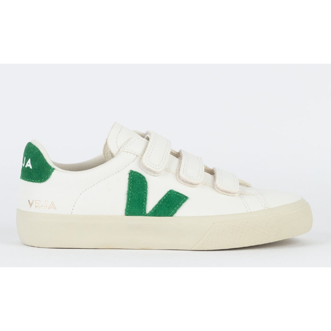 Veja Recife Logo Chromefree Leather Black White