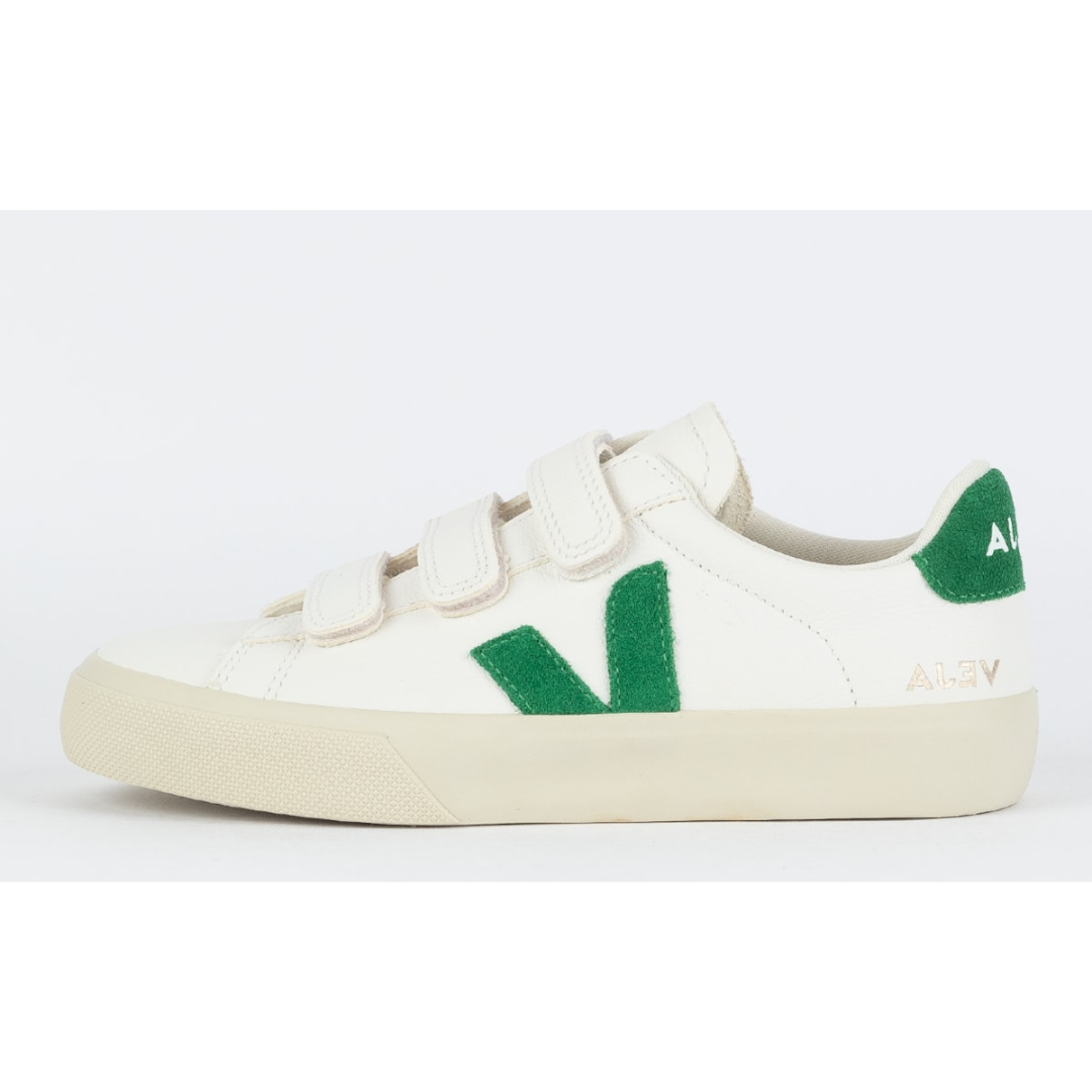 Veja Recife Logo Chromefree Leather Black White