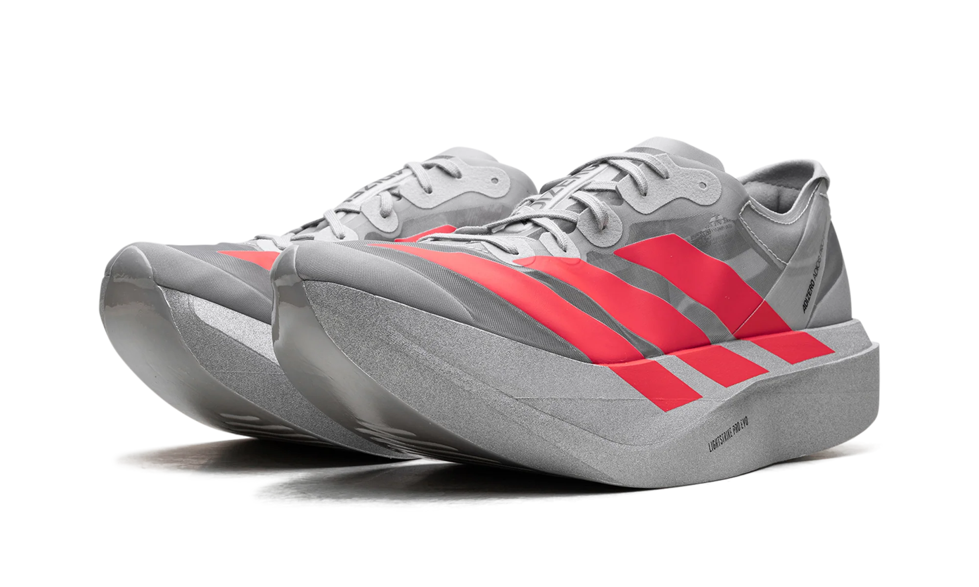 Adidas Adizero Adios Pro Evo 2 Silver Metallic Lucid Red Grey Two