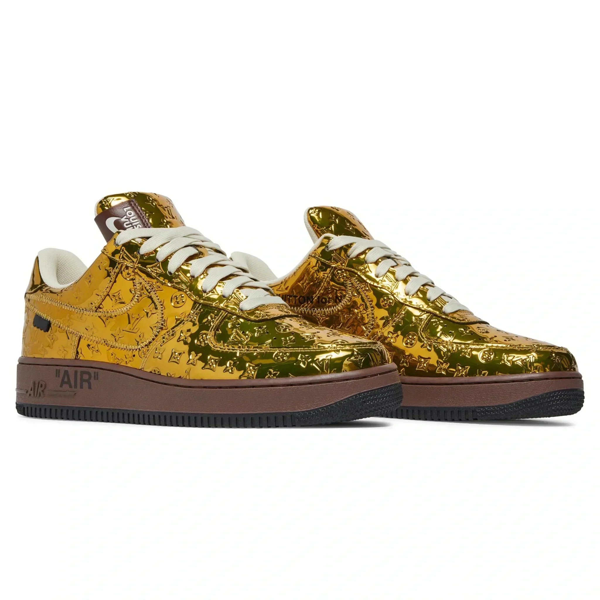 Louis Vuitton X Nike Air Force 1 Low Metallic Gold