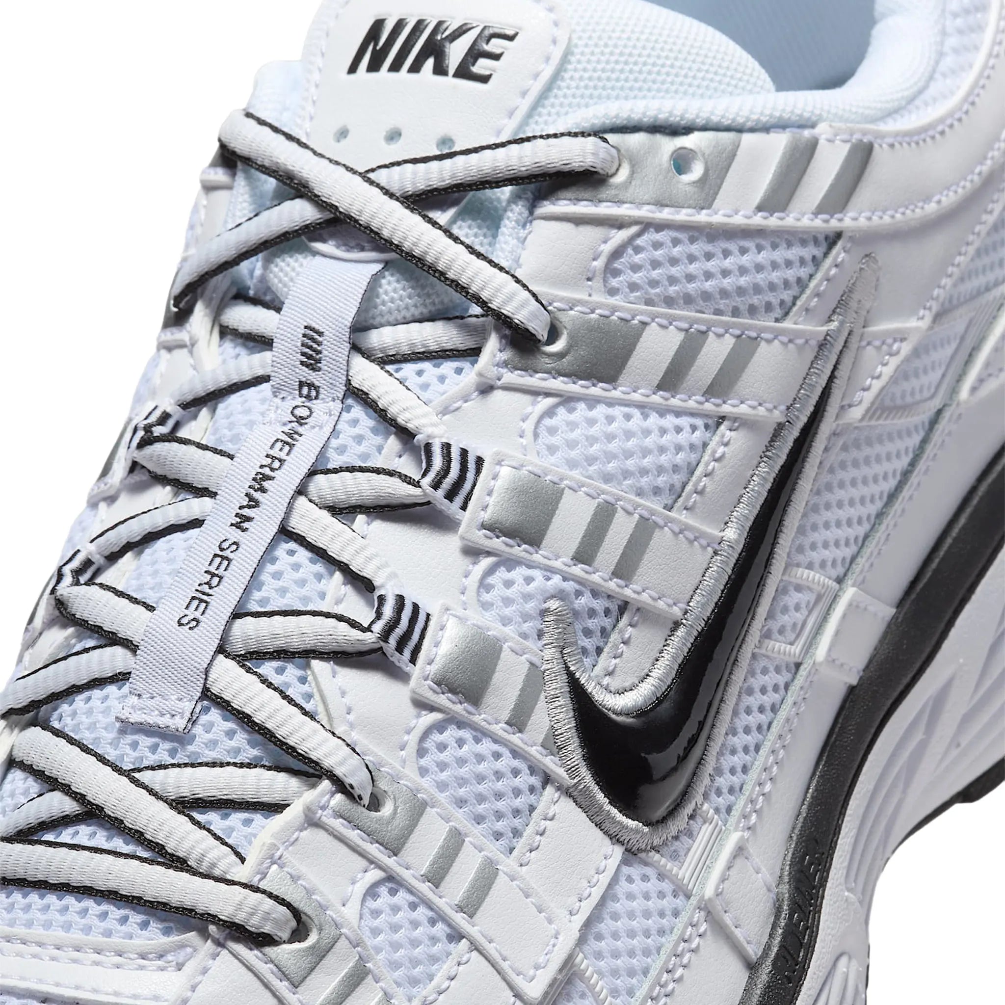Nike P 6000 White Metallic Silver Black