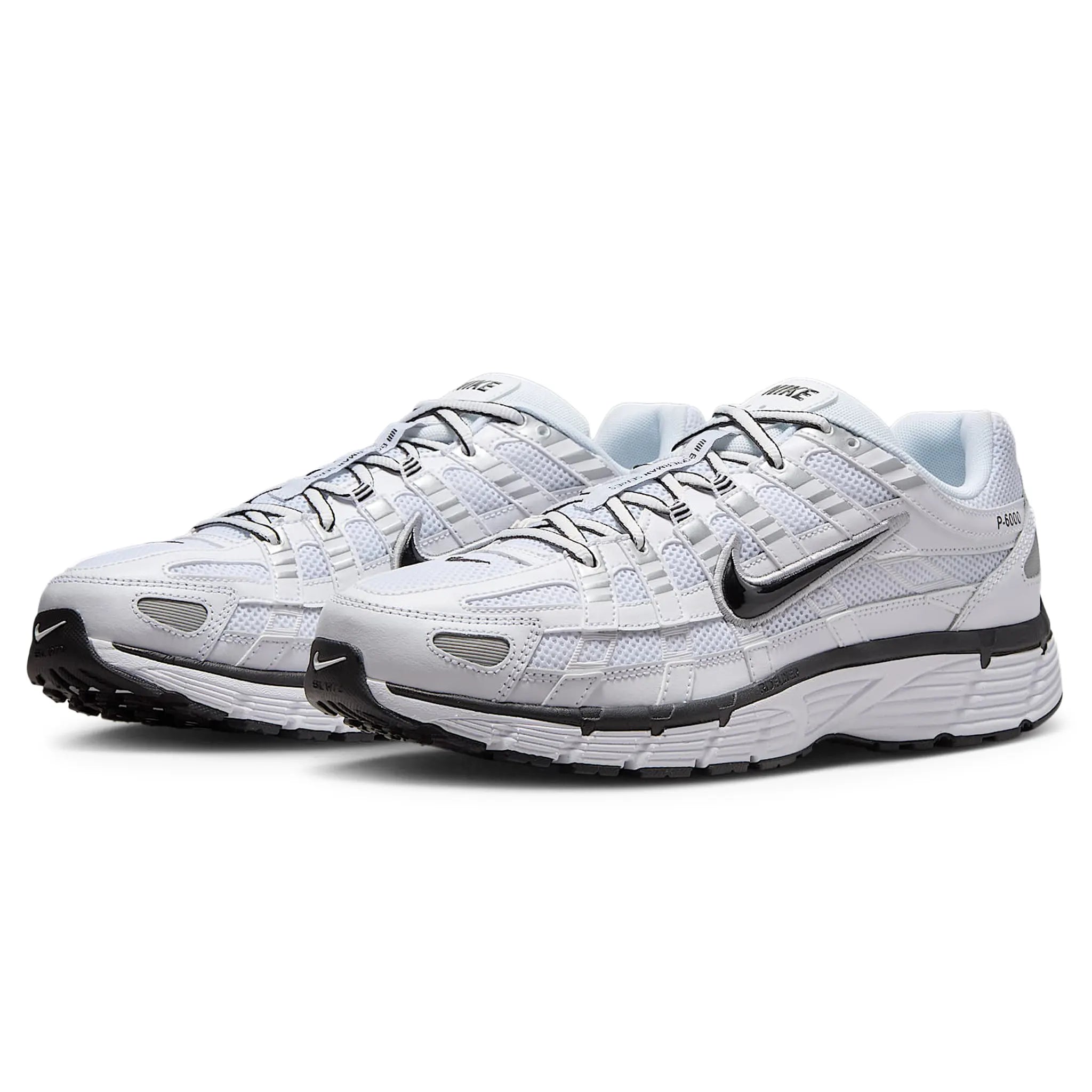 Nike P 6000 White Metallic Silver Black