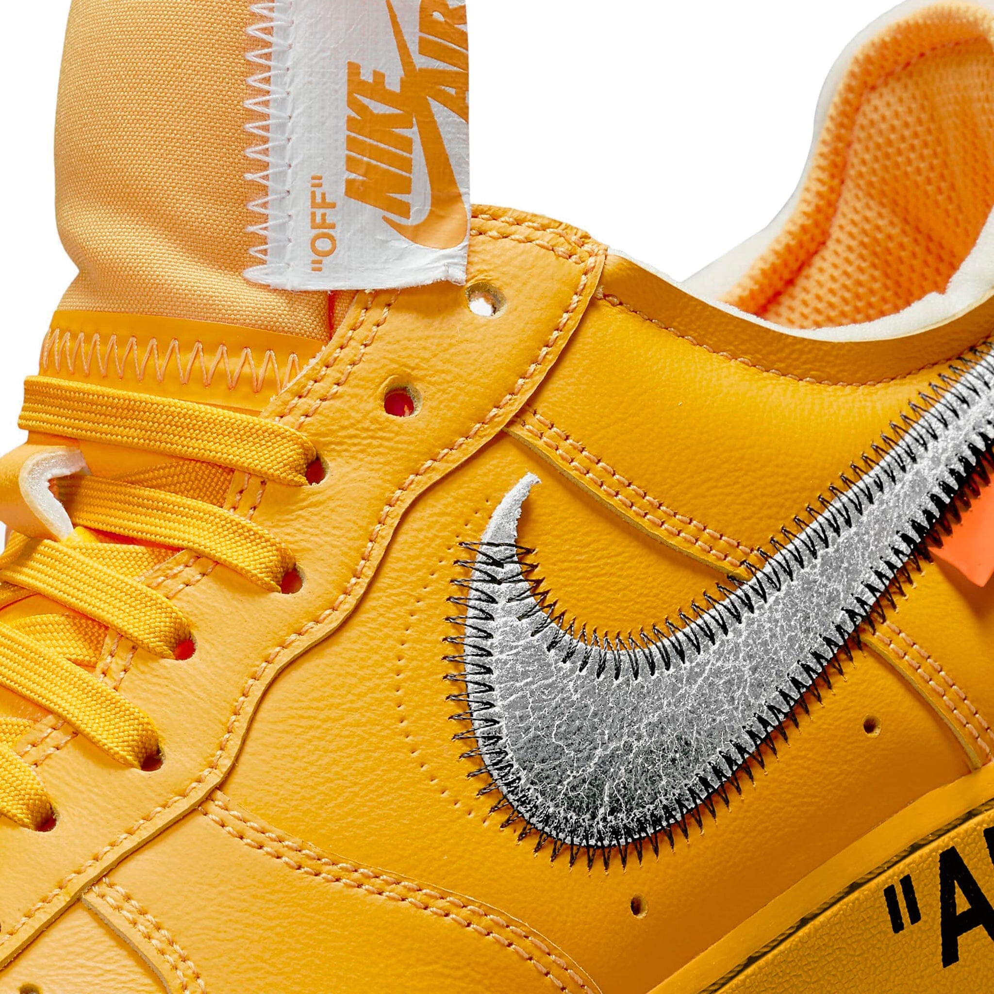 Nike X Off White Air Force 1 Low Ica University Gold