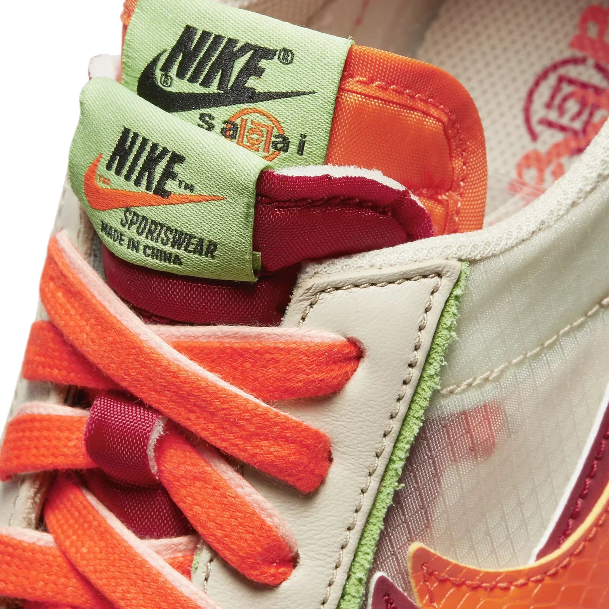 Nike X Sacai Ld Waffle Clot Net Orange Blaze