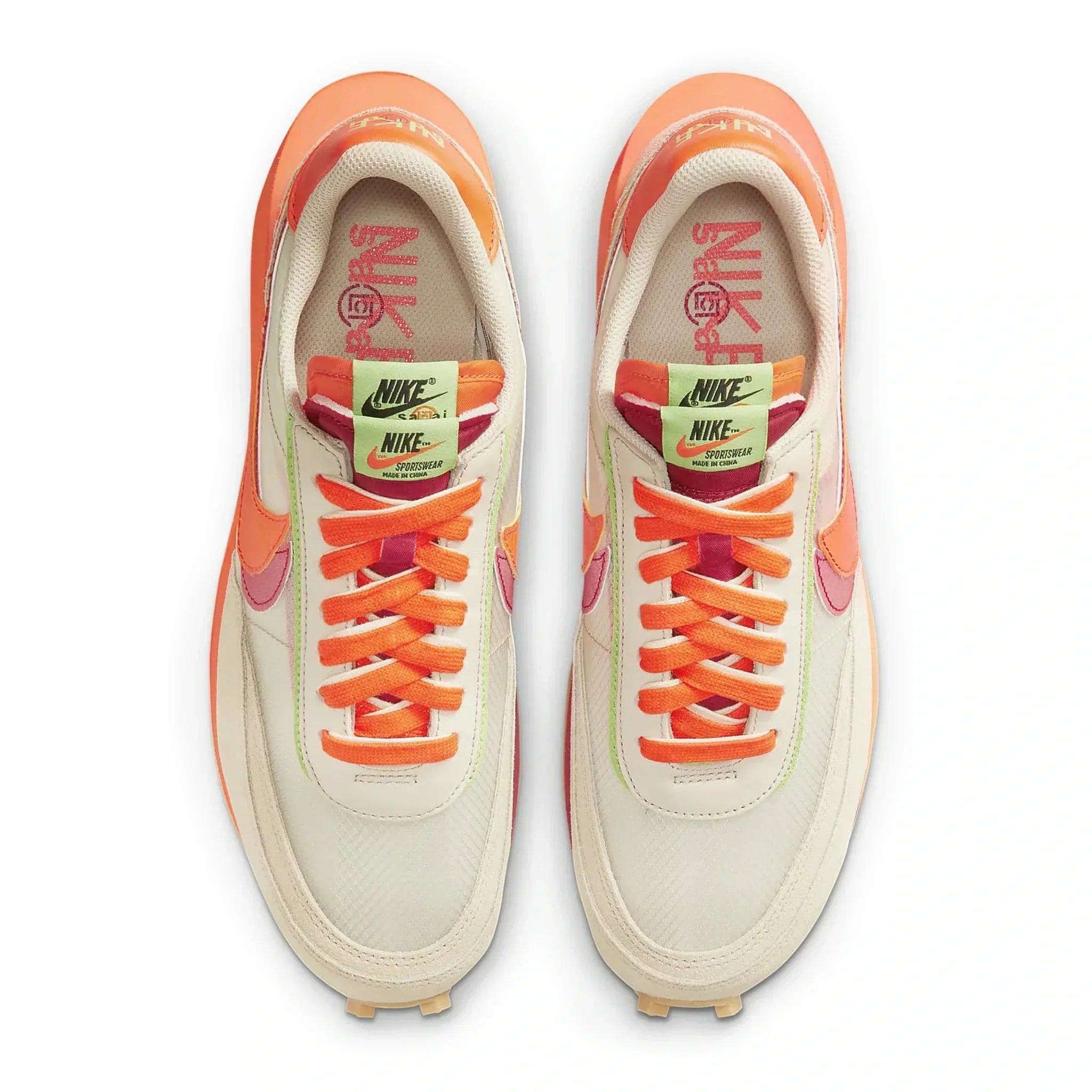 Nike X Sacai Ld Waffle Clot Net Orange Blaze