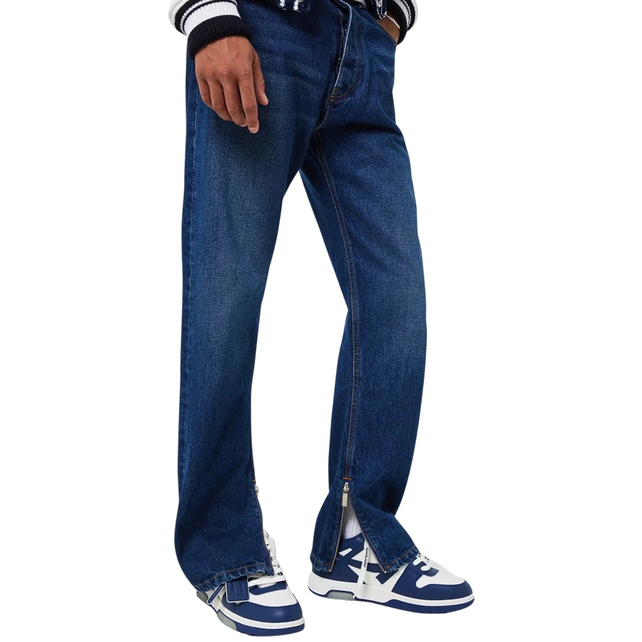 Off White Out Of Office Navy Blue White Sneakers