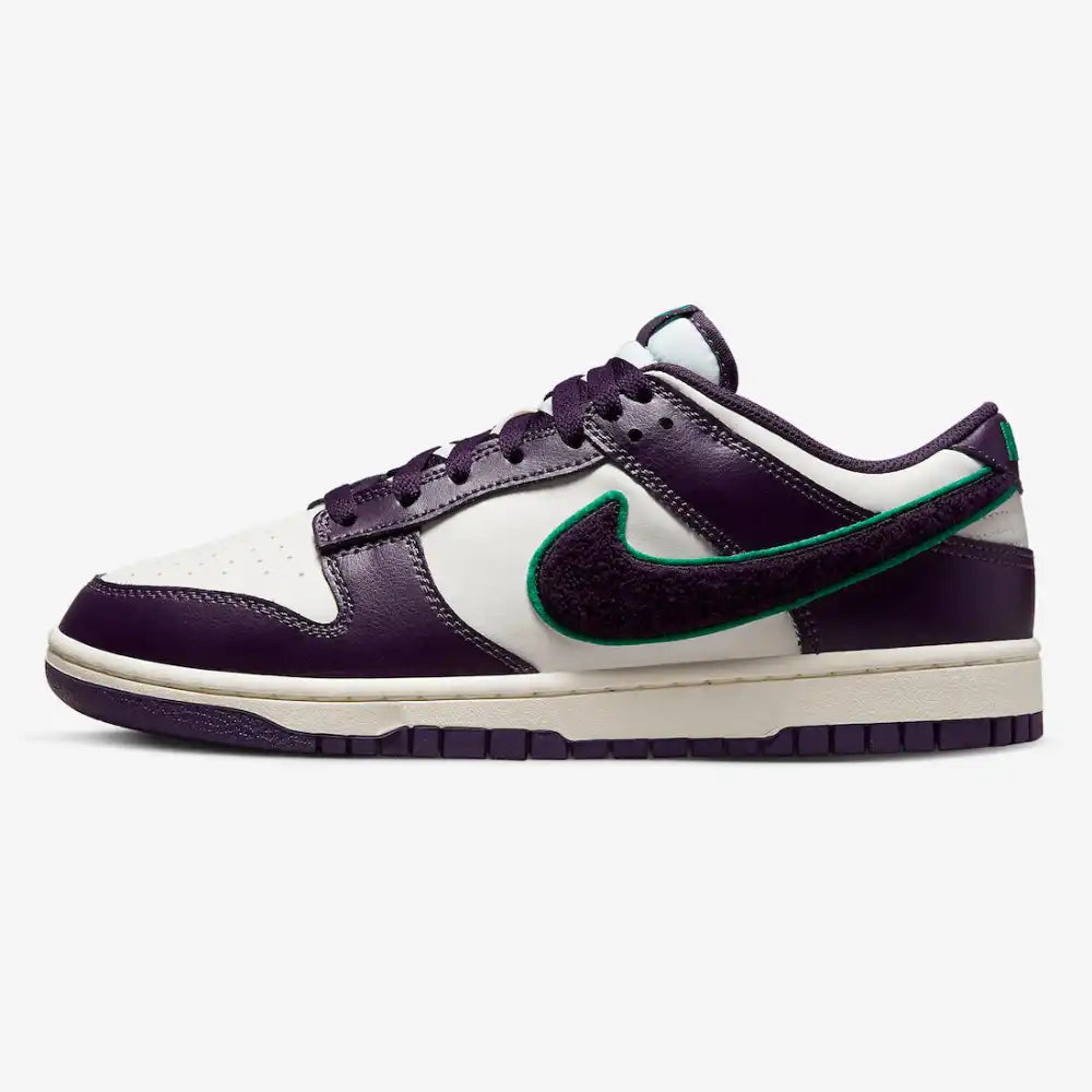 Nike Dunk Low Swoosh Chenille Off White Purple Deep