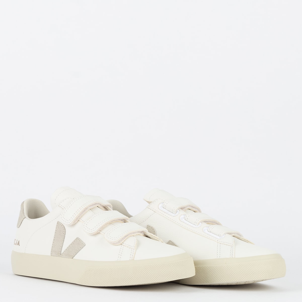 Veja Recife Logo Chromefree Leather Extra White Platine
