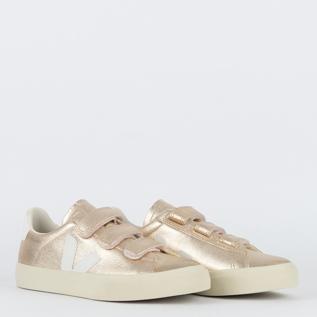 Veja Recife Logo Chromefree Leather Extra White Steel