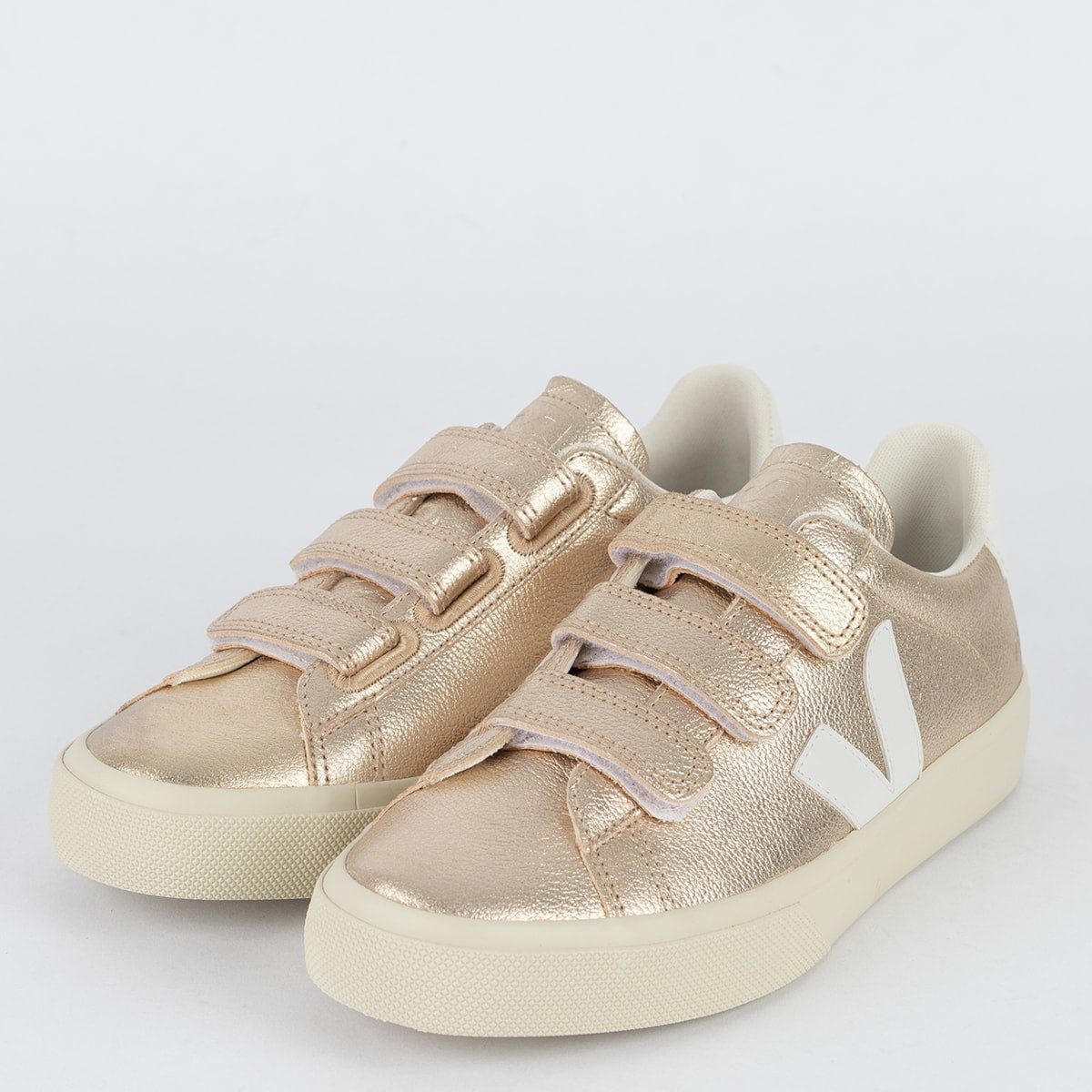 Veja Recife Logo Chromefree Leather Extra White Steel