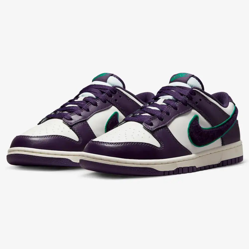 Nike Dunk Low Swoosh Chenille Off White Purple Deep