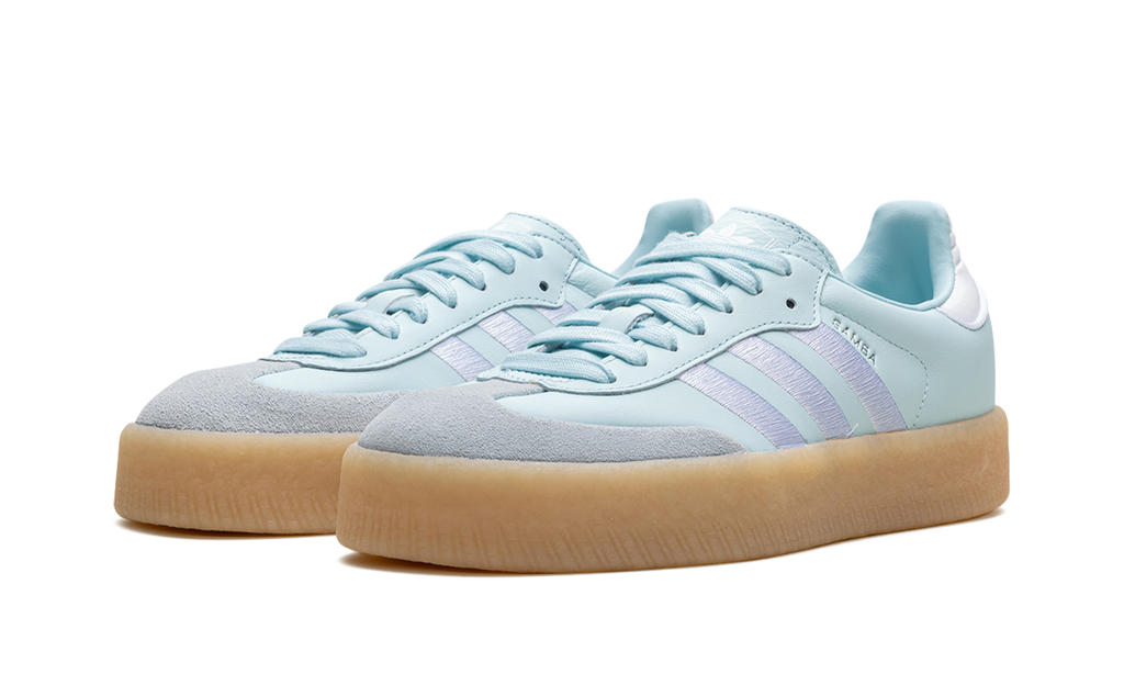 Adidas Sambae Light Blue Silver Metallic And Gum