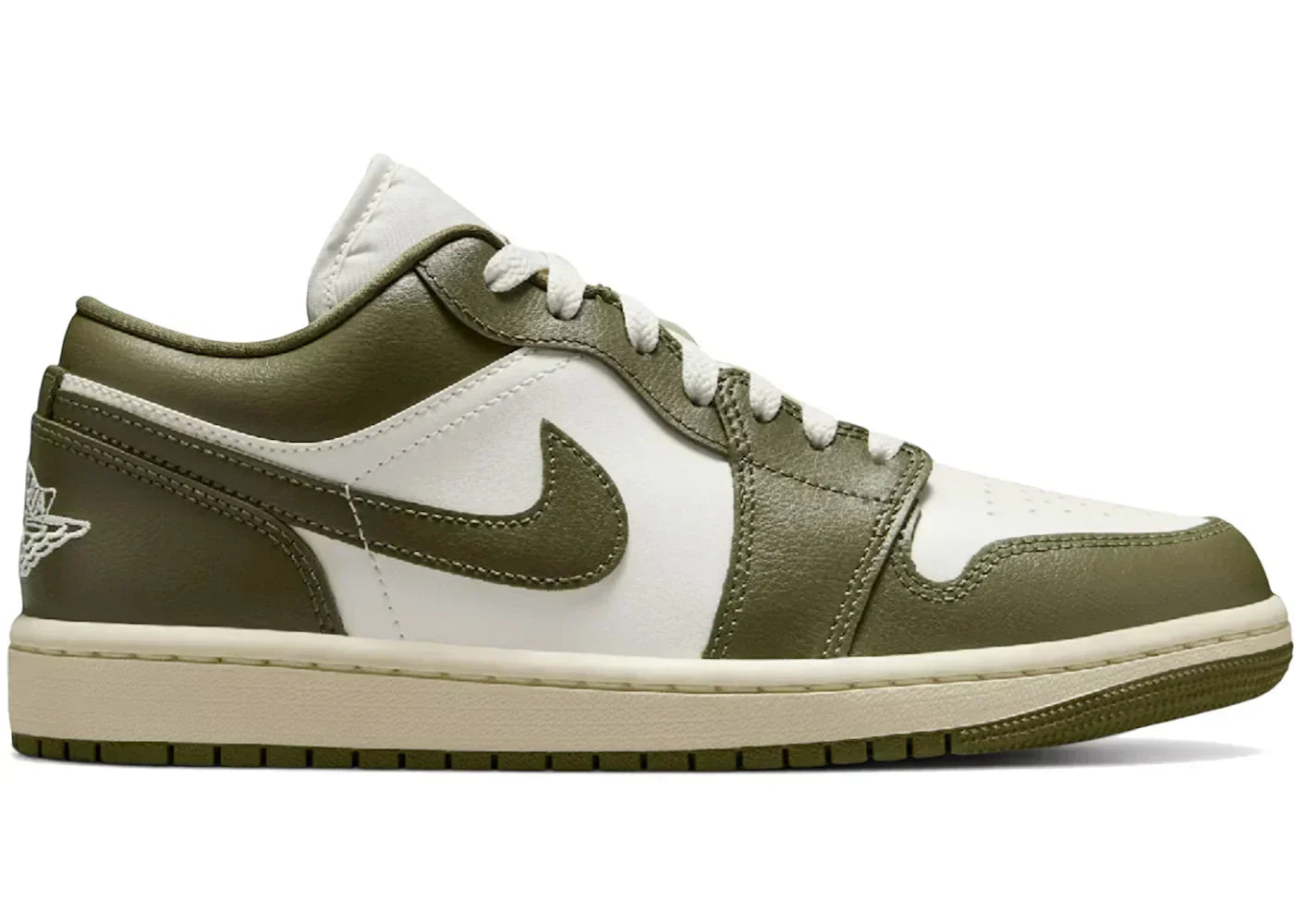 Air Jordan 1 Low Sail Coconut Milk Medium Olive