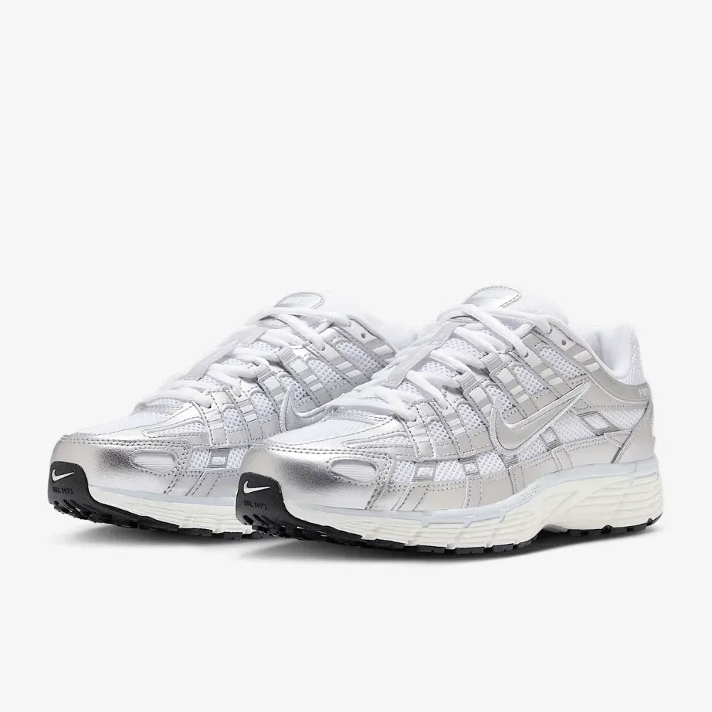 Nike P 6000 White Blue Tint Sail Metallic Silver