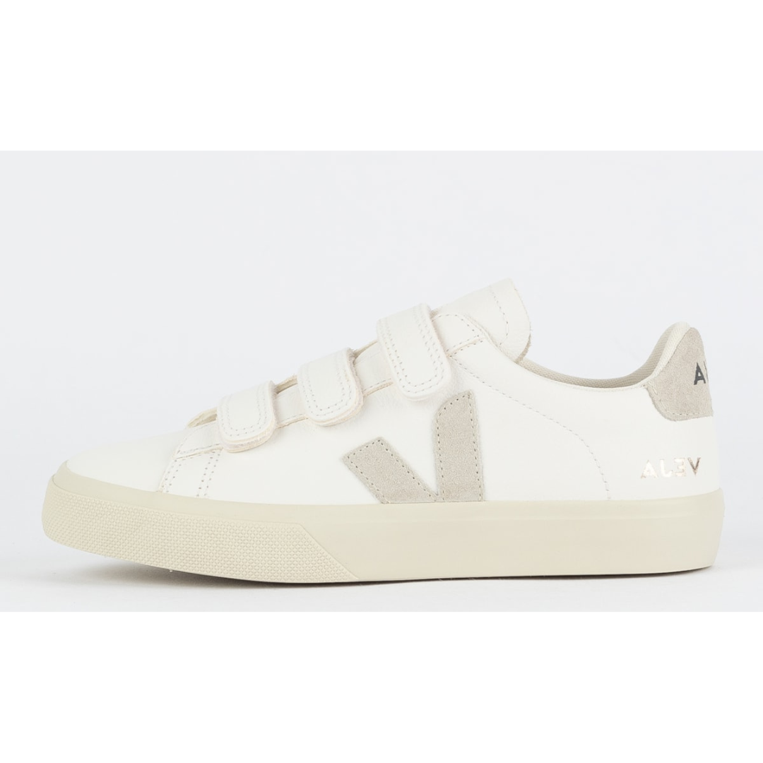 Veja Recife Logo Chromefree Leather Extra White Platine