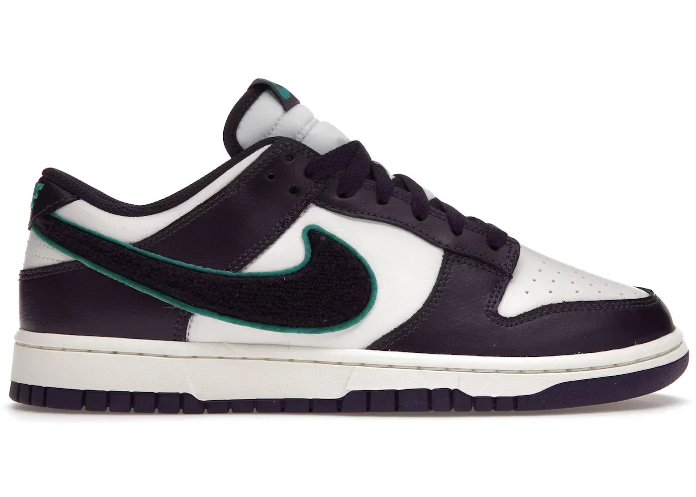 Nike Dunk Low Swoosh Chenille Off White Purple Deep