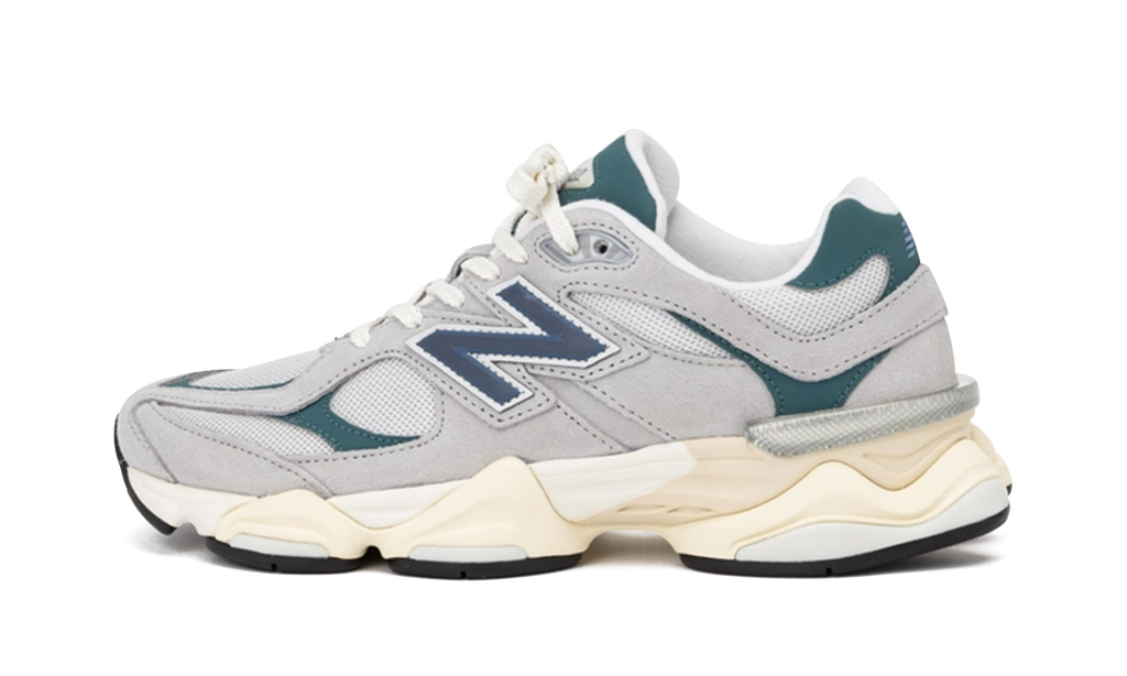 New Balance 9060 Grey Concrete Blue Indigo Vintage And Green Spruce