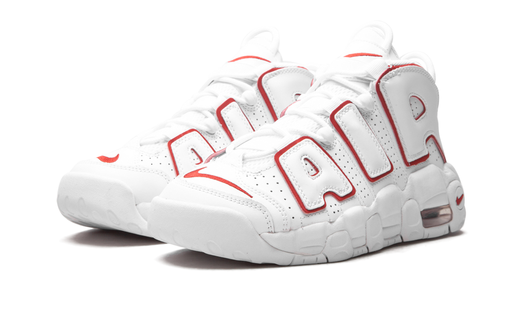 Nike Air More Uptempo White University Red Contour
