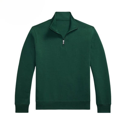 Double-Knit Mockneck Pullover