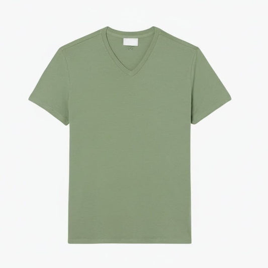 Lightweight Cotton Pima V Neck T-shirt