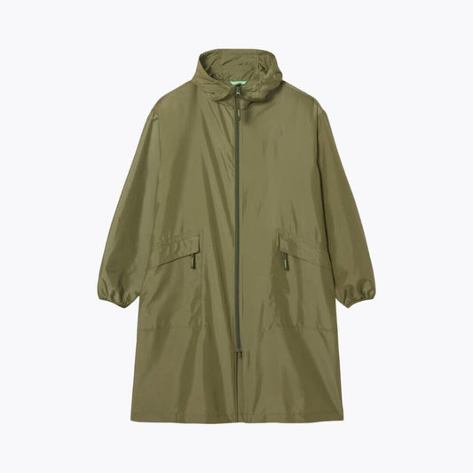 Long Packable Water-Repellent Parka