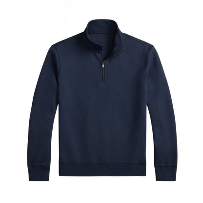 Double-Knit Mockneck Pullover