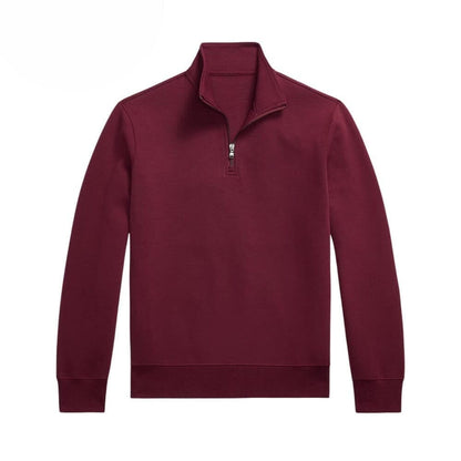 Double-Knit Mockneck Pullover