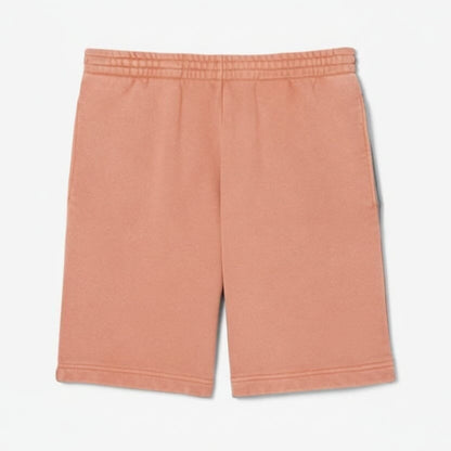 Washed Effect Cotton Fleece Shorts