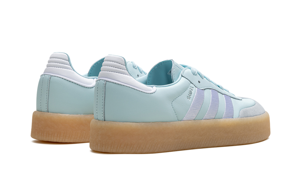 Adidas Sambae Light Blue Silver Metallic And Gum