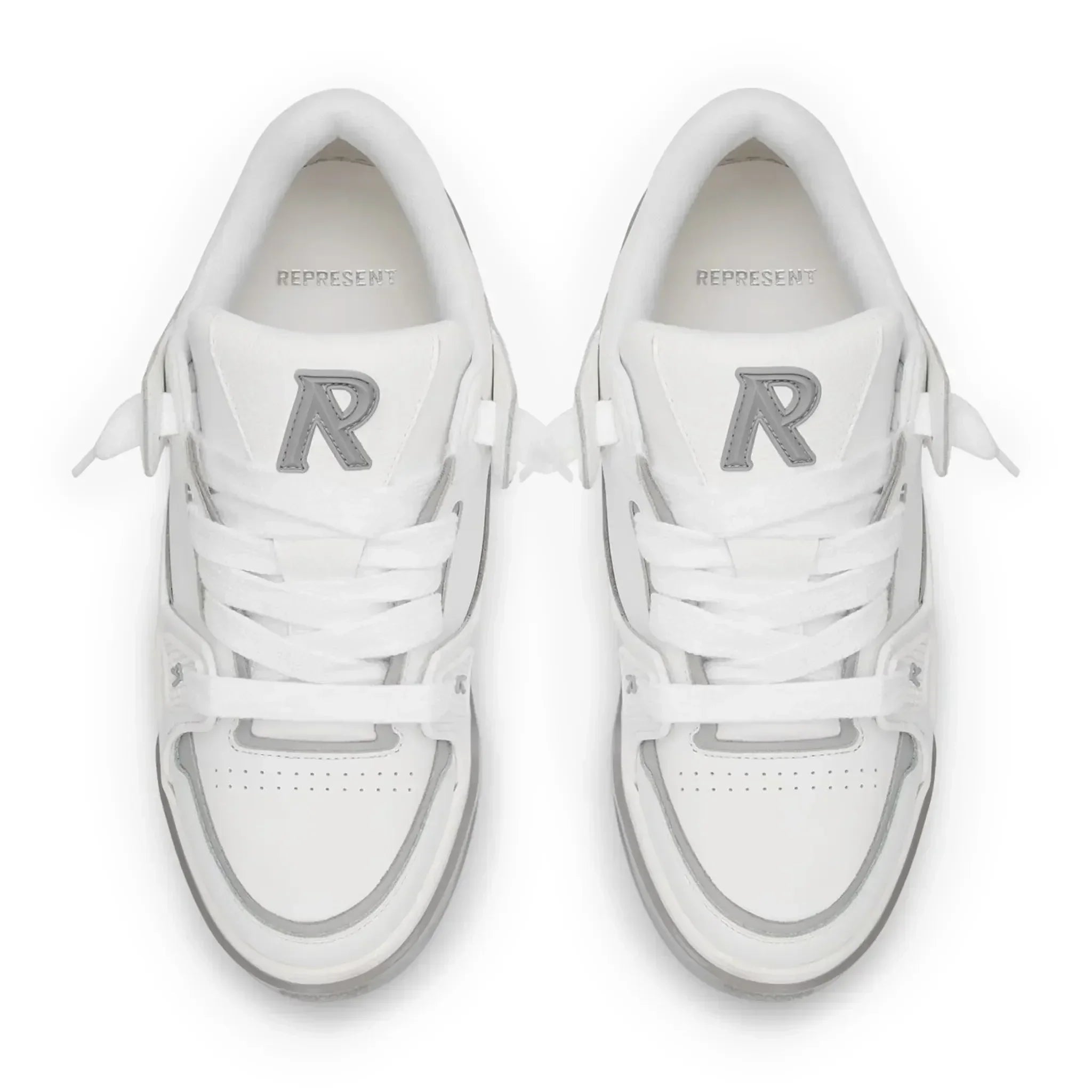 Represent Studio White Grey Sneakers