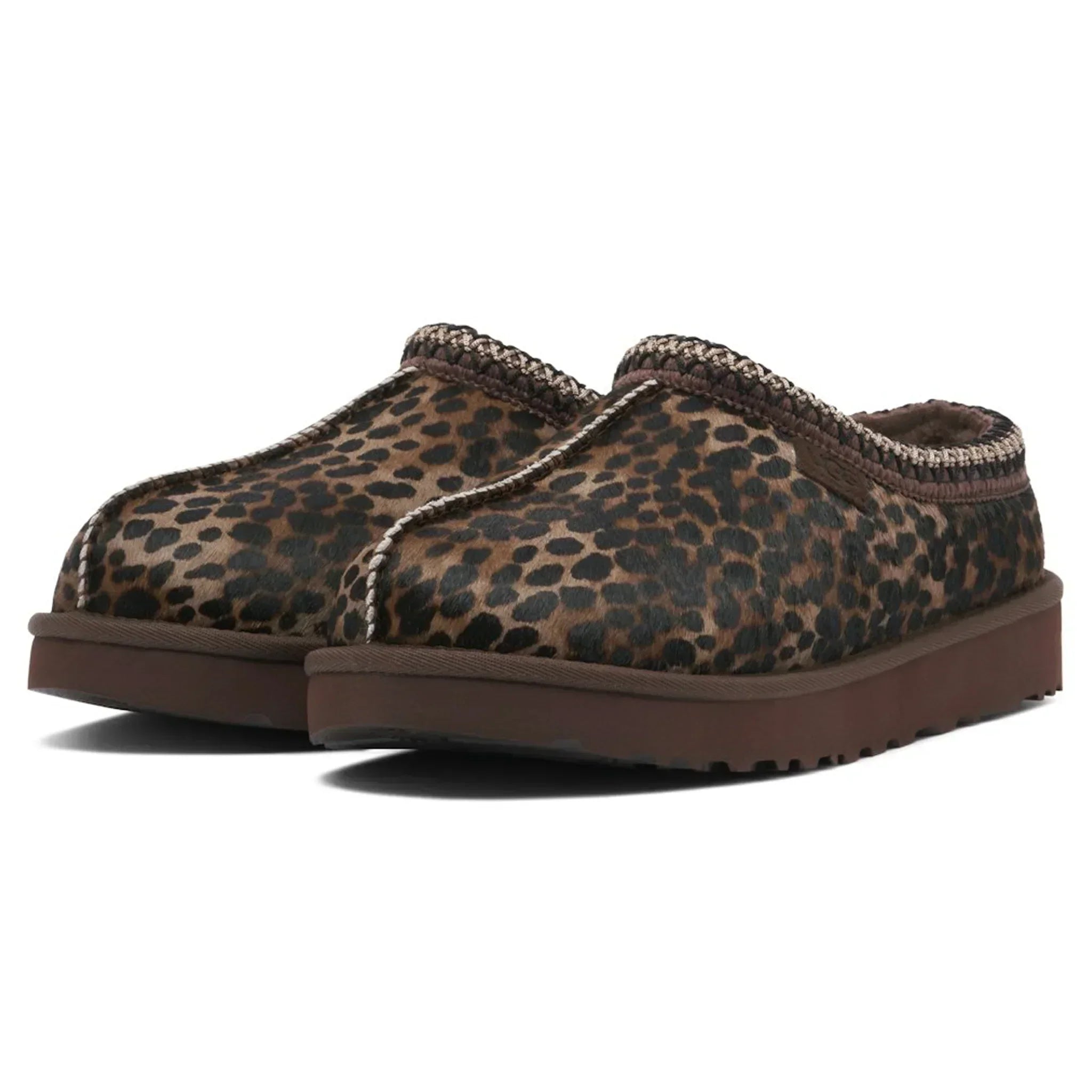 Ugg Tasman Caspian Burnt Cedar Cheetah Slippers