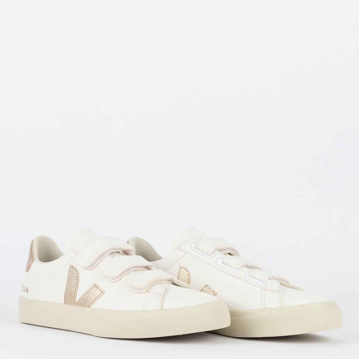 Veja Recife Logo Chromefree Leather Extra White Black